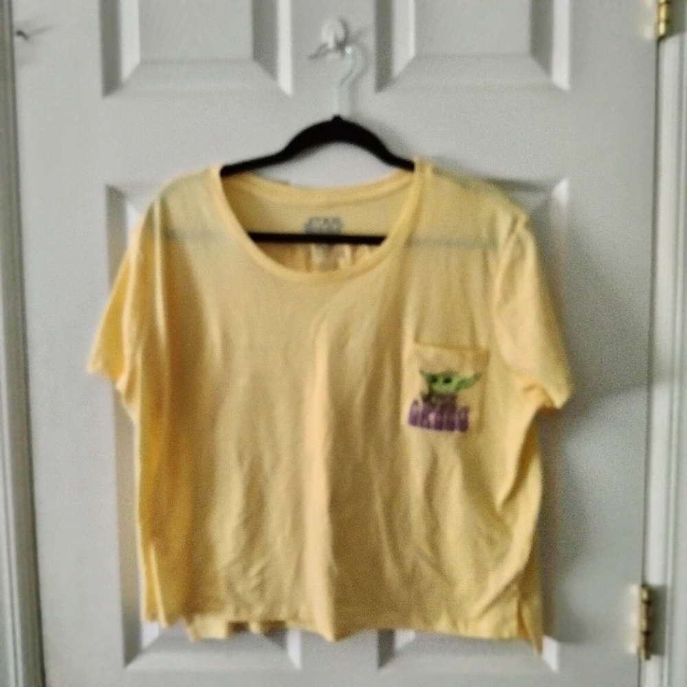 Star Wars T-shirt Women's 3x Baby Yoda Mandalorian Cute